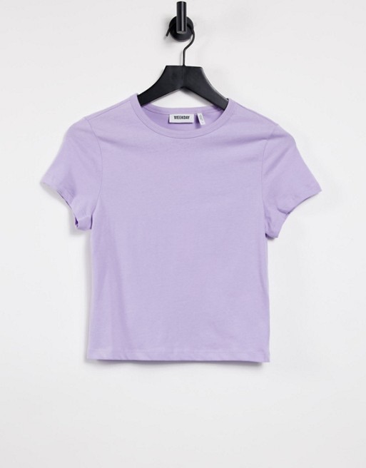 Weekday Forever t-shirt in lilac