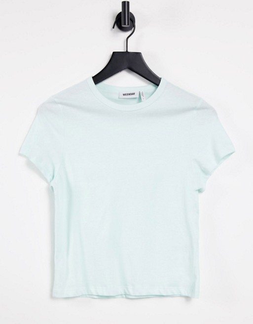 Weekday Forever crew neck t-shirt in mint