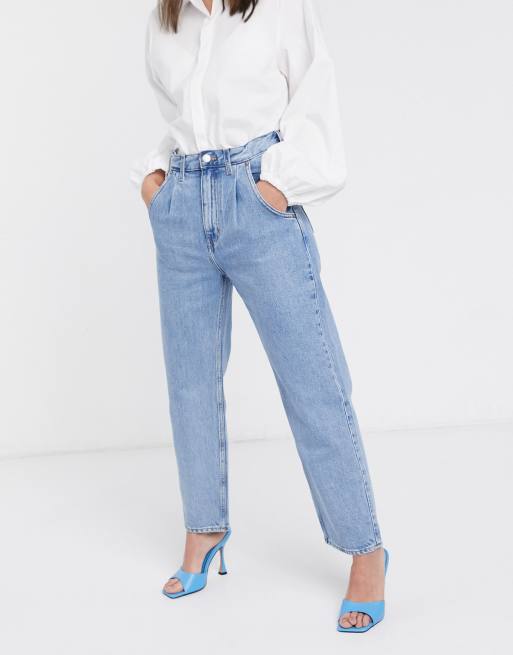Weekday – Frame – Blå cocoon-jeans i avslappnad modell