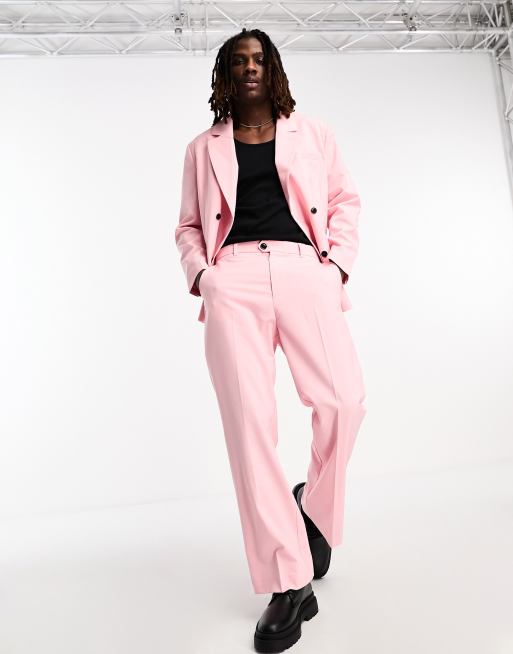 ASOS EDITION oversized blazer & wide leg pants in pink