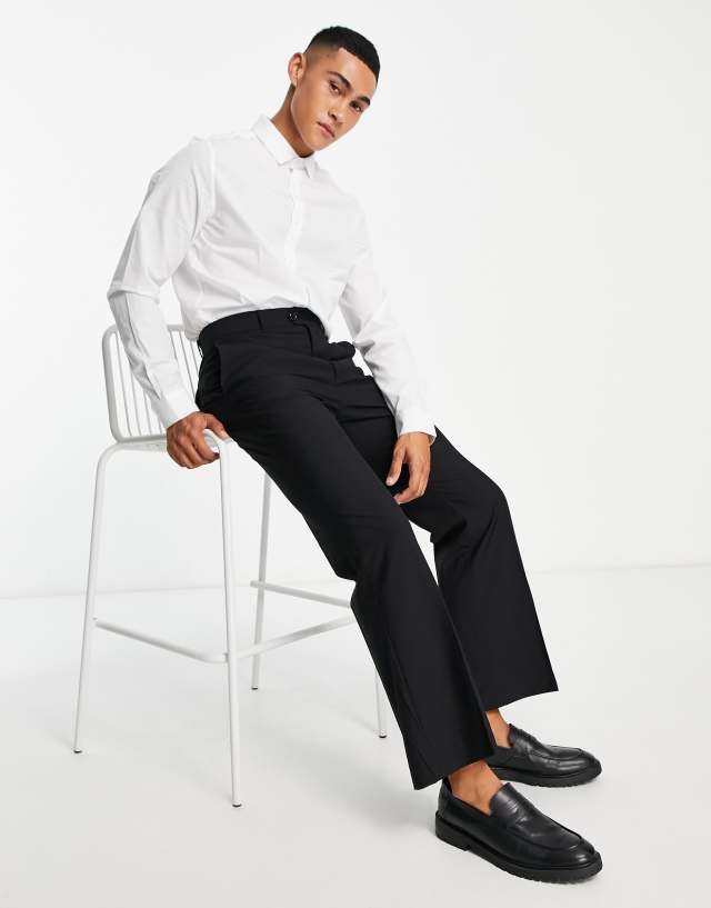 Weekday franklin flared suit pants in black