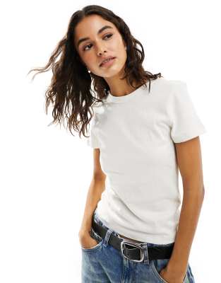 Weekday Slim Fit T-shirt In White In White