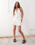 [Weekday] Weekday frill mini skirt in white (part of a set) 44 Off-white
