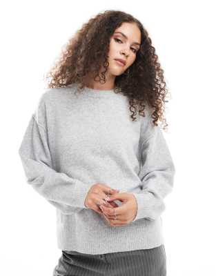 Weekday - Funda - Pullover aus Wollmischung in Grau meliert