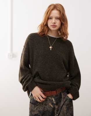 Funda sweater in dark brown melange