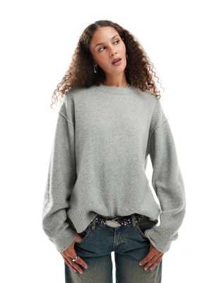 Funda wool blend sweater in sage green melange