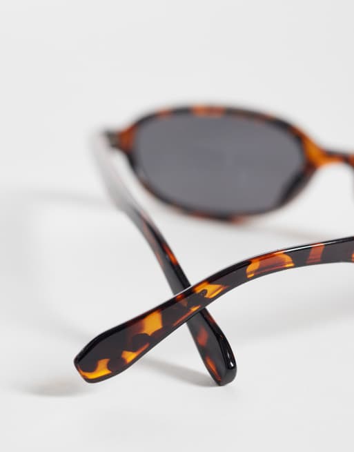 Weekday - Gafas de sol efecto carey ovaladas con lentes negras, 2 de 3