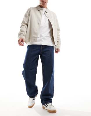 Weekday Galaxy Baggy Fit Straight Leg Jeans In Sapphire Blue In Blue