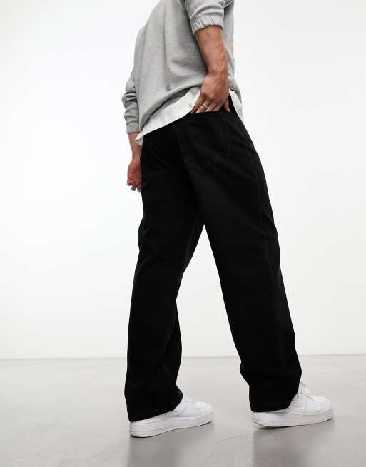 Weekday - Galaxy - Baggy jeans met rechte pijpen in afgestemd zwart, 2 van 4