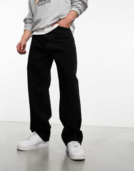 Weekday - Galaxy - Baggy jeans met rechte pijpen in afgestemd zwart, 4 van 4