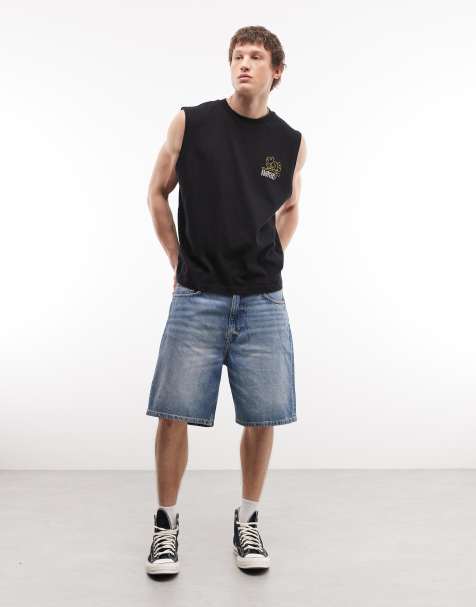 Weekday – Galaxy – Baggy-Jeansshorts in blauer Waschung mit lockerem Schnitt - view 1