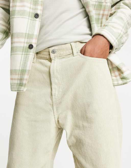 Weekday – Galaxy – Beige manchesterbyxor, 3 av 4