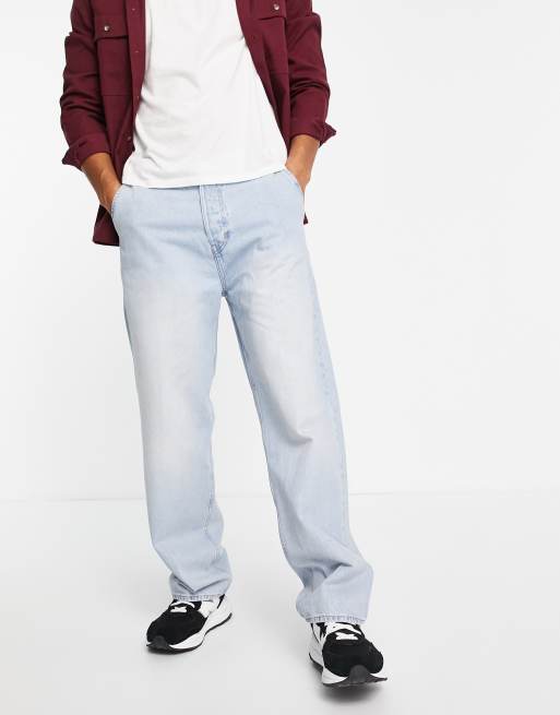 Weekday – Galaxy – Blå jeans med ledig passform