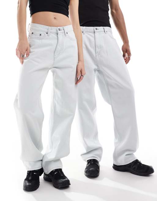 Weekday – Galaxy – Blekt isblå jeans med raka ben och ledig passform i unisex-modell, 4 av 4