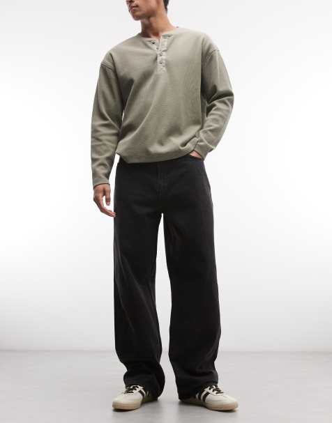 Weekday Galaxy loose fit straight leg jeans in tuned black