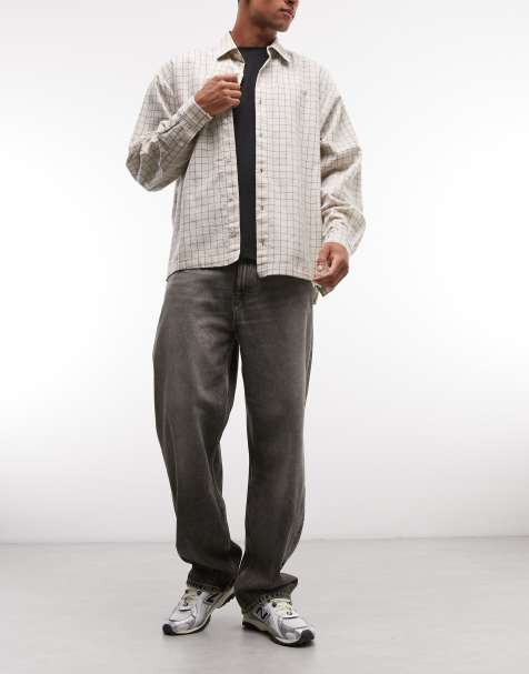 Weekday – Galaxy – Czarne sprane luźne jeansy z prostymi nogawkami - view 1