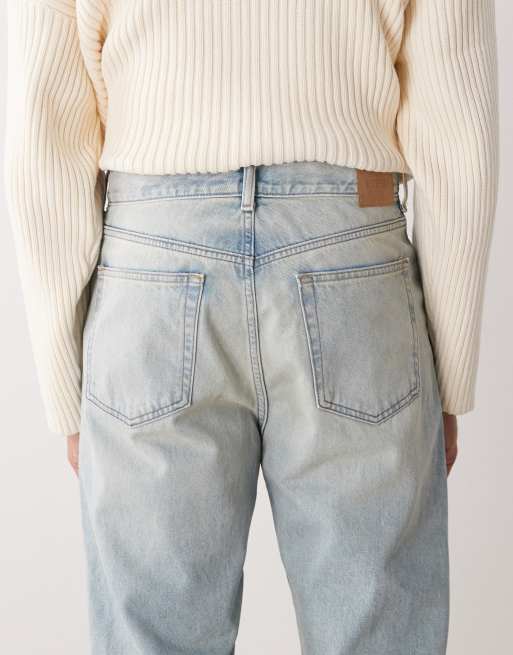 Weekday – Galaxy – Jasnoniebieskie luźne jeansy baggy z efektem sprania, 5 z 5