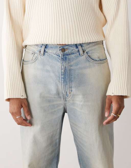 Weekday - Galaxy - Jean baggy ample - Bleu clair délavé effet usé, 4 de 5