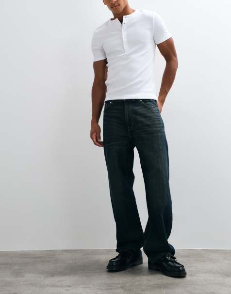 Weekday - Galaxy - Jean baggy ample - Bleu foncé délavé - view 1
