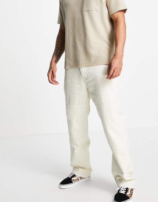Weekday - Galaxy - Jeans comodi, color écru
