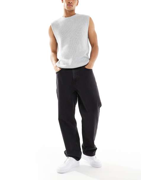 Weekday - Galaxy - Jeans dritti ampi nero Tuned - view 1