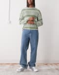 [Weekday] Weekday Galaxy loose fit baggy jeans in classic blue wash W30 L30 2000 Blue