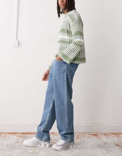 Weekday Galaxy loose fit baggy jeans in classic blue wash, 2 of 5