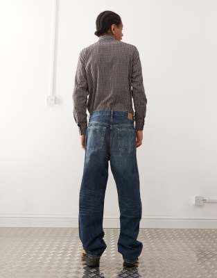 ◆GLOWNY◆ INDIO LOOSE FIT JEANS BLUE GY25HSDN203 GLOWNY Indio Loose Fit Jeans - Blue | International Store
