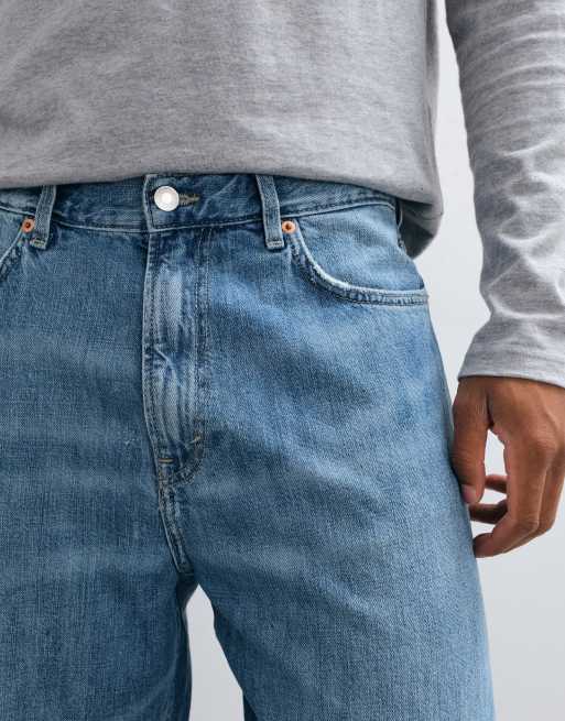 Weekday Galaxy loose fit baggy jeans in dusty blue wash, 3 of 5
