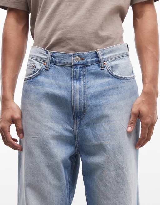 Weekday Galaxy loose fit baggy jeans in faded blue wash, 5 of 5