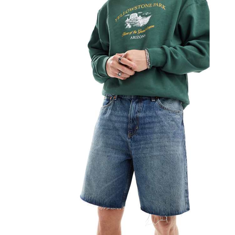 【sacai】Bubble Hem Dark Wash Denim Shorts Denim drawstring shorts Sacai for women - buy in the