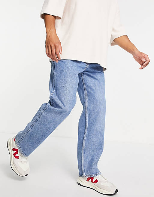 Weekday galaxy loose fit jeans in hanson blue