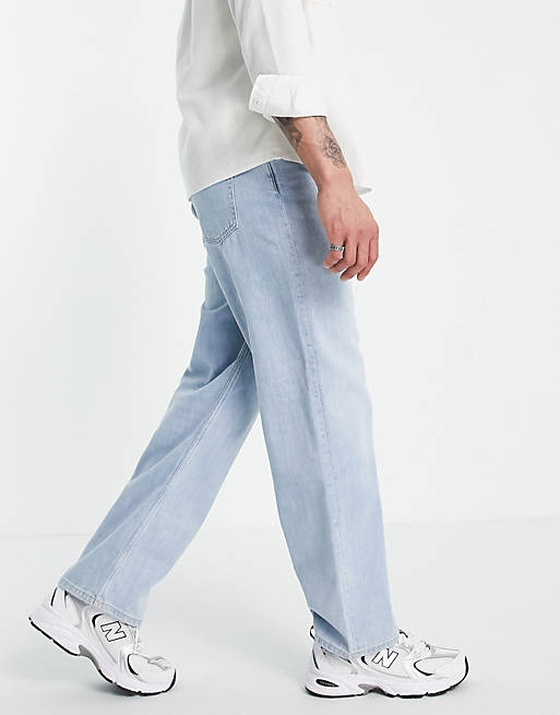Weekday Galaxy loose fit jeans in Lula Blue