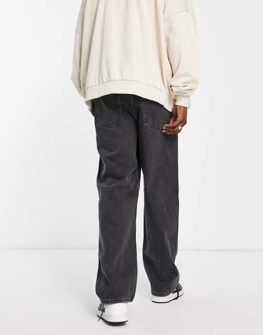 Weekday Galaxy loose fit jeans in washed black | ASOS