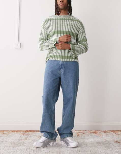 Weekday Galaxy loose fit baggy jeans in classic blue wash
