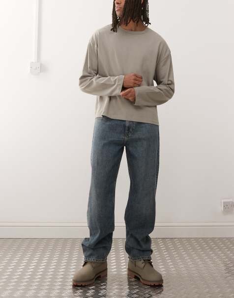 Weekday - Galaxy - Posede jeans i blå vask i løstsiddende pasform - view 1