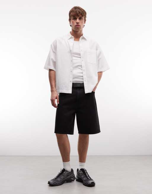 Weekday - Galaxy - Sorte posede denimshorts, 2 af 5