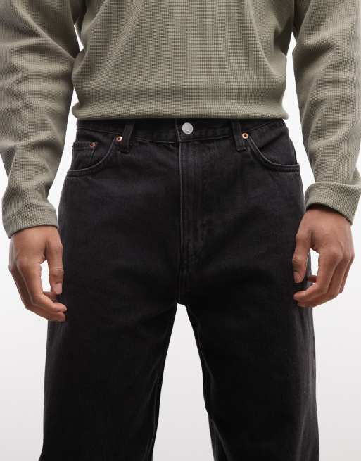 Weekday – Galaxy – Svarta lediga jeans med raka ben, 4 av 5