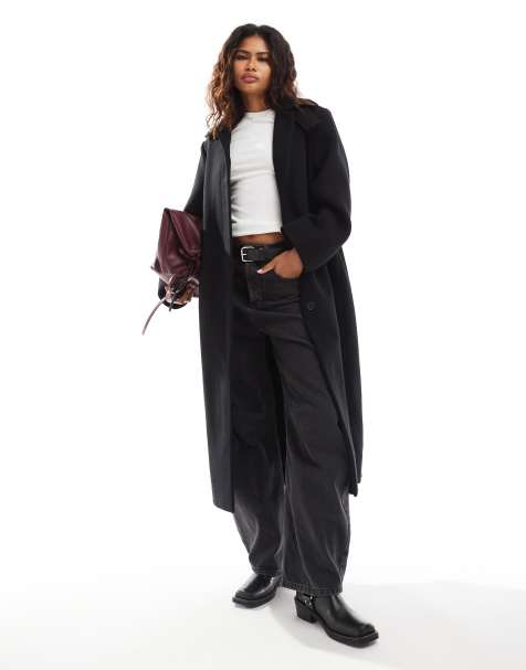 Weekday - Gate - Cappotto nero in misto lana - view 1