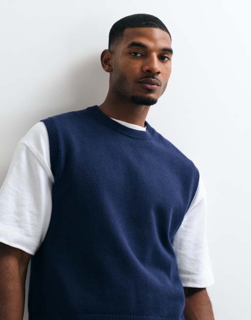Weekday gebreid vest in donkerblauw, 3 van 5