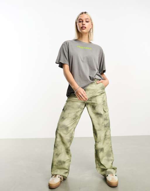 Weekday Gen oversized fantasy graphic print t-shirt with distressed detail in gray, 4 of 4