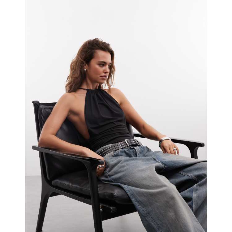 CHIC by Lirette CROP HALTER - Top - nightblue/donkerblauw