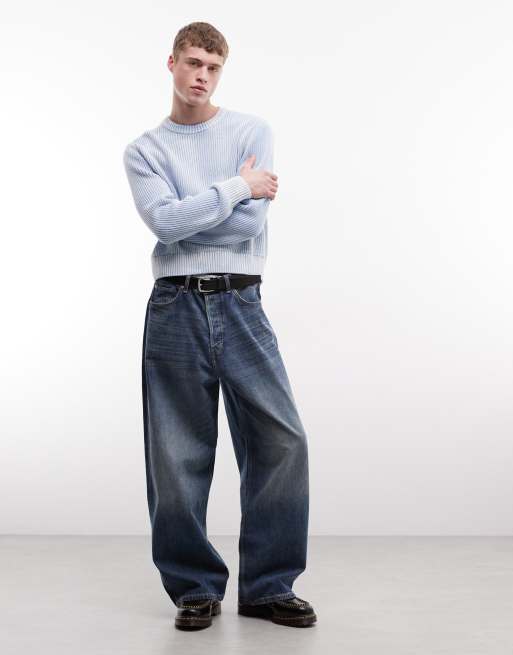 Weekday – Gerippter Pullover in verwaschenem Hellblau, 2 von 5
