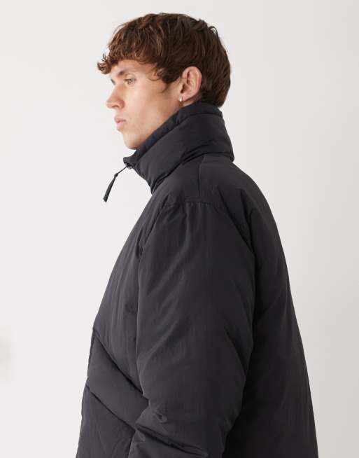 Weekday - Gewatteerd jack met hoge hals in zwart, 4 van 5