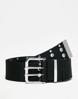 Weekday Gia woven belt in black - ASOS Price Checker