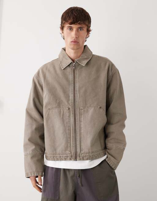 Weekday - Giacca multitasche color tortora slavato