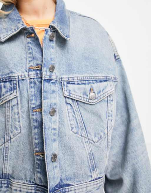 【SPERONE】24FW★ Gideon Line Washing Trucker Jacket Weekday Gideon trucker jacket in washed light blue - part of