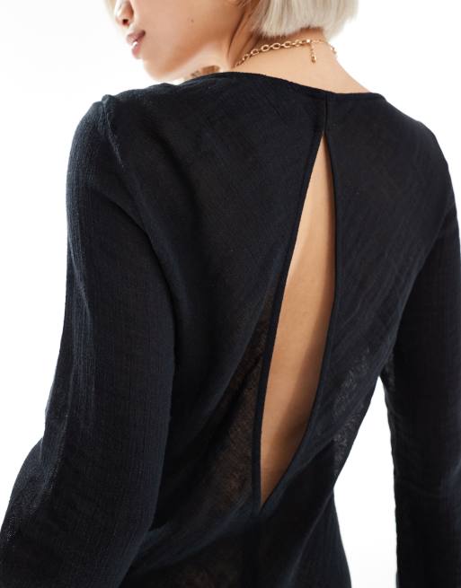 ● GENERALIDEA ● Linen Blend Puff Mini Dress Linen-Blend Puff Sleeve Mini Dress | Gap
