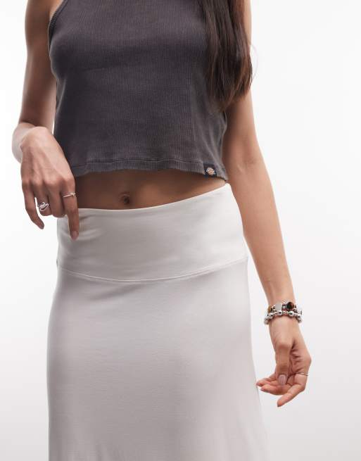 Weekday - Gonna lunga drappeggiata bianco sporco, 4 di 5