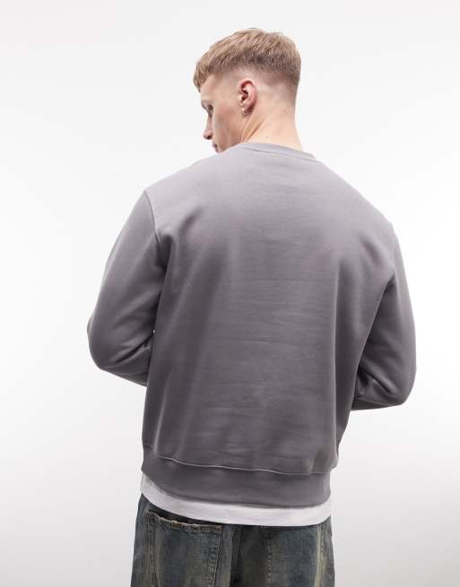 Weekday - Grå sweatshirt i klassisk pasform , 3 af 5